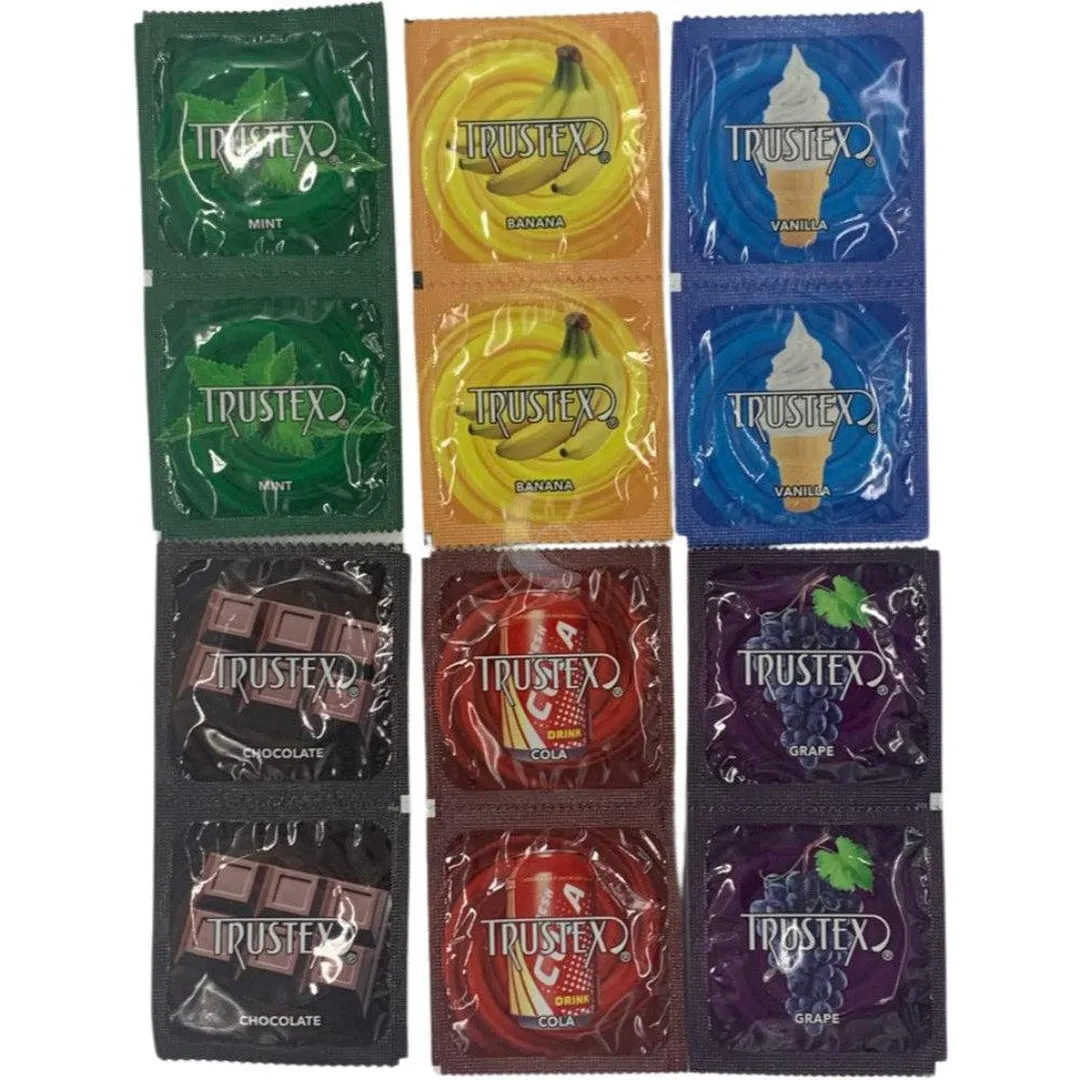 Assorted Flavored Trustex Condoms 🍓 🍌 🍫