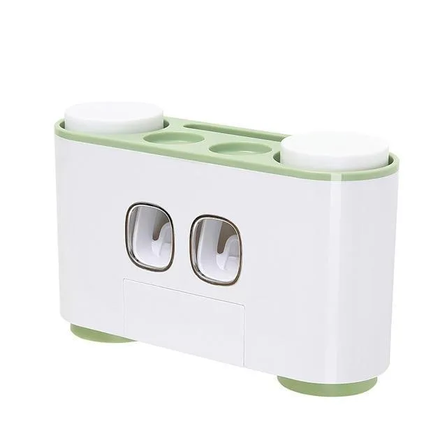 Automatic Toothpaste Dispenser with Toothbrush Holder