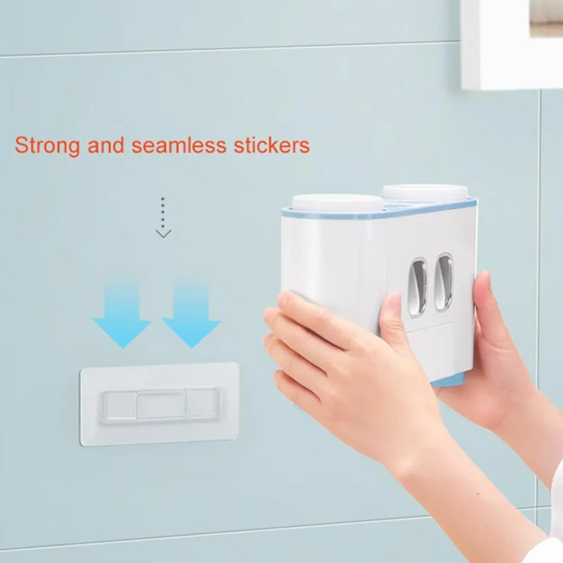 Automatic Toothpaste Dispenser with Toothbrush Holder