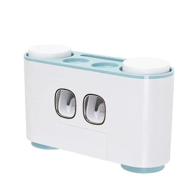 Automatic Toothpaste Dispenser with Toothbrush Holder