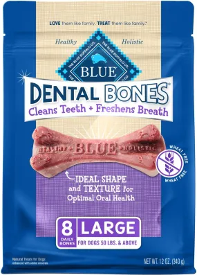 Blue Buffalo Dental Bones All Natural Rawhide-Free Large Sized Dental Dog Treats