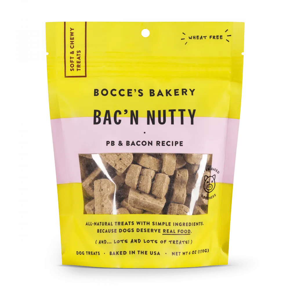 Bocce's Bakery Every Day Bac'n Nutty Soft & Chewy Dog Treats