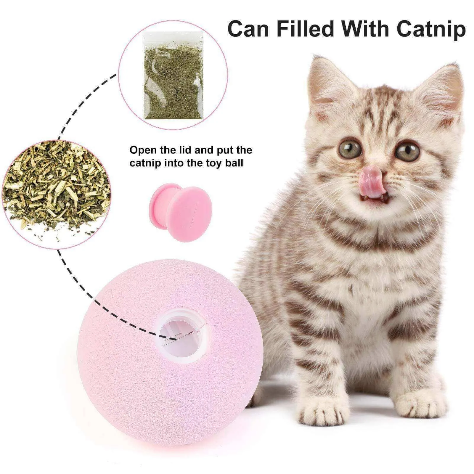 Catnip Training Ball Smart Cat Toy With Sound