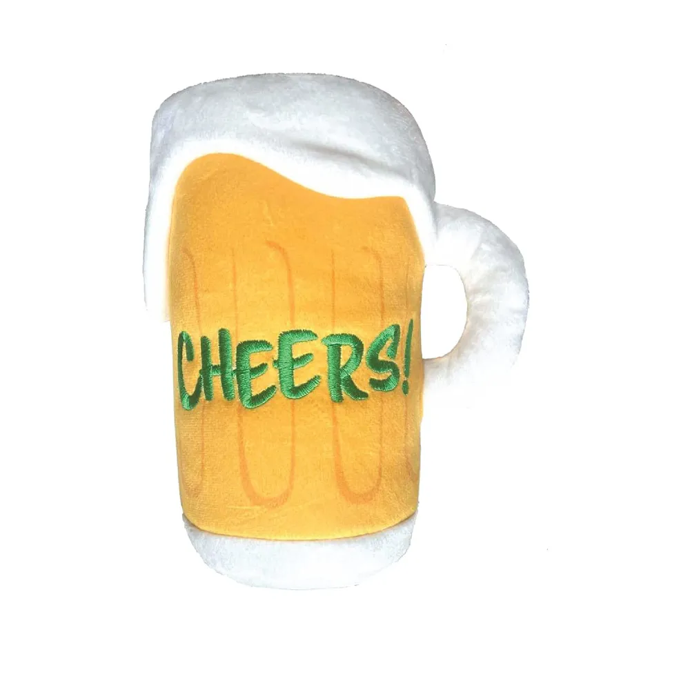 Cheers Party Mug Plush Dog Toy