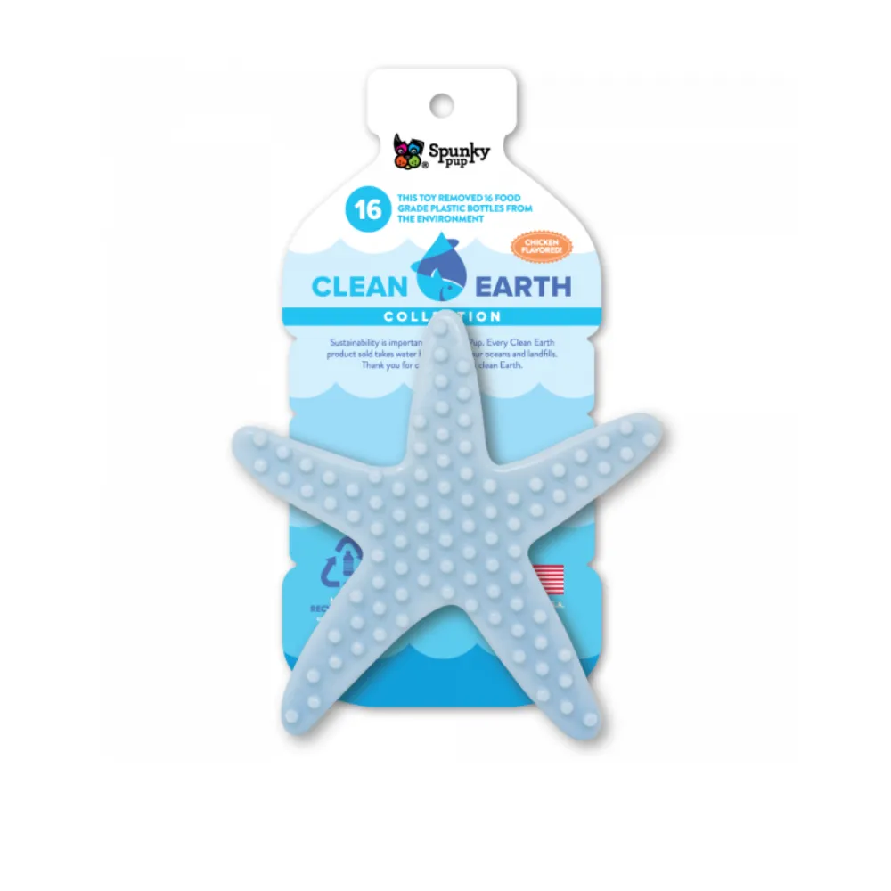 Clean Earth Starfish Hard Chew Dog Toy