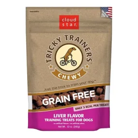 Cloud Star Grain Free Chewy Tricky Trainers Liver Flavor Training Treats for Dogs