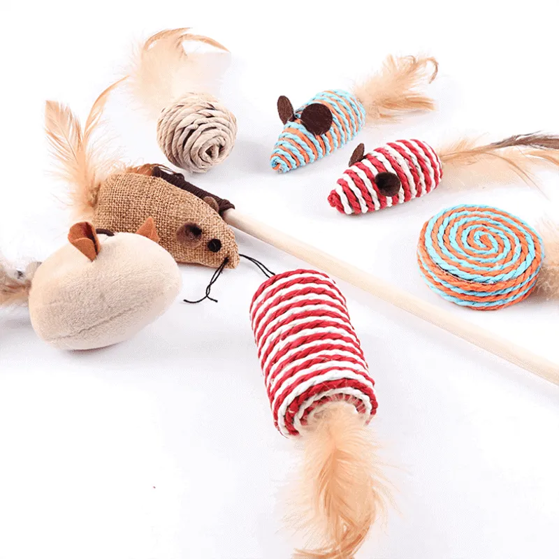 Cutie Catz 7pcs Feather Cat Toy