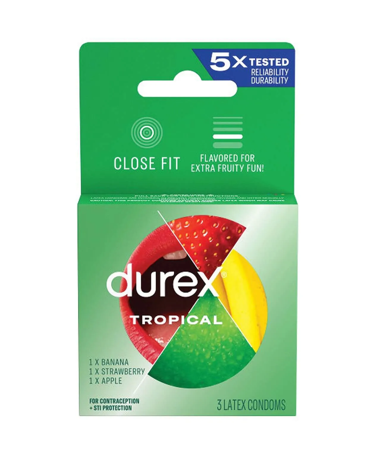 Durex Tropical Condoms - 3 Pack