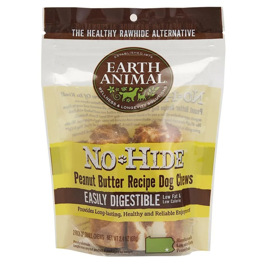 Earth Animal 2-Pack No-Hide Peanut Butter Chew Dog Treats