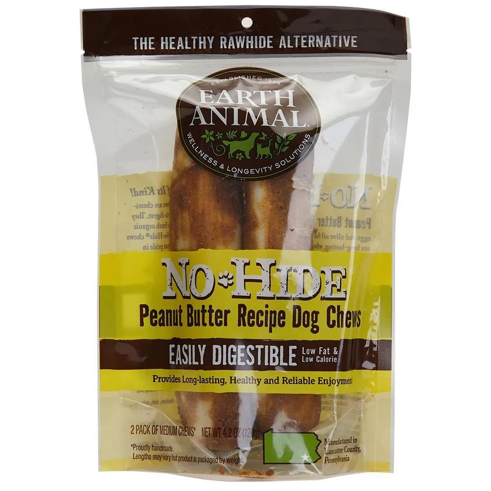 Earth Animal 2-Pack No-Hide Peanut Butter Chew Dog Treats