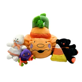 Halloween Stuffed Pumpkin Playset with 4 ct Sensory Toys