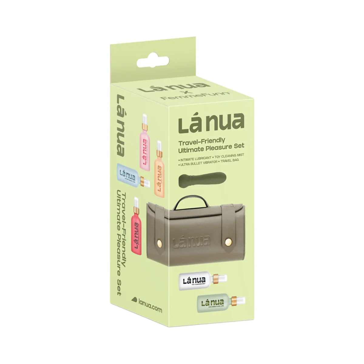 La Nua Gift Bag 4 Ultra Bullet   100Ml Mist Toy Cleaner   100Ml Honey Vanilla Lube