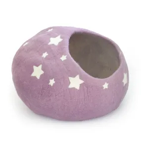 Lavender Midnight Stars Eco Kitty Cave