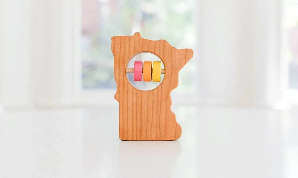 Minnesota Wooden Baby Rattle™