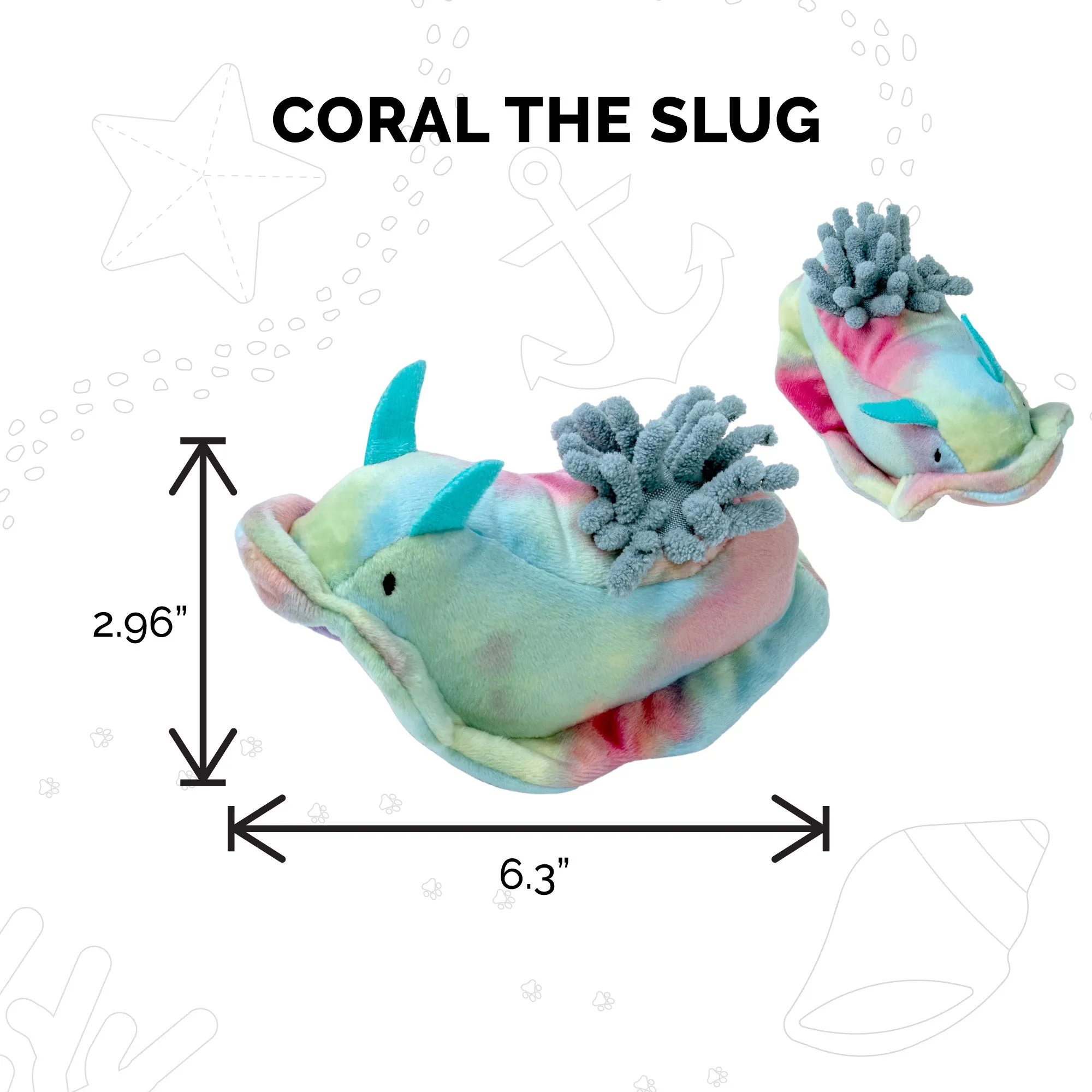 Plush Catnip Cat Toy - Sea Slug (2 pack)